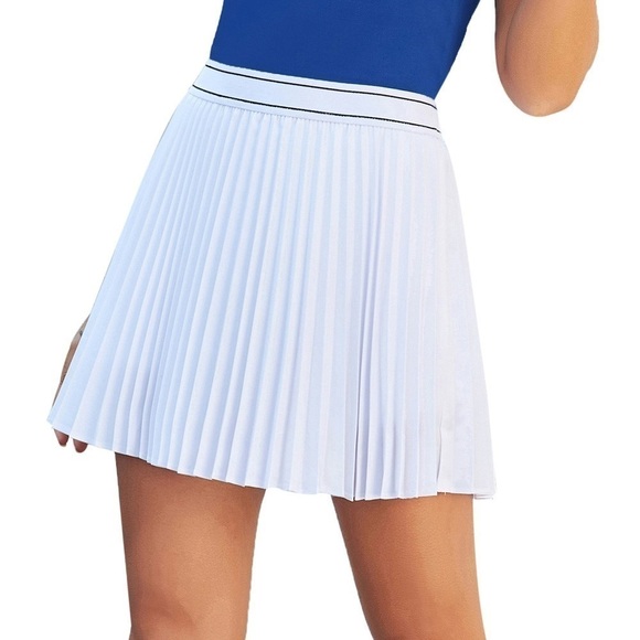 Jack Smith Pleated Mini Skirt/Skort Women’s Large White NWT Tenniscore - Picture 1 of 13